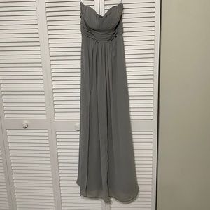 David’s Bridal Size 4 Mercury (grey) Gown